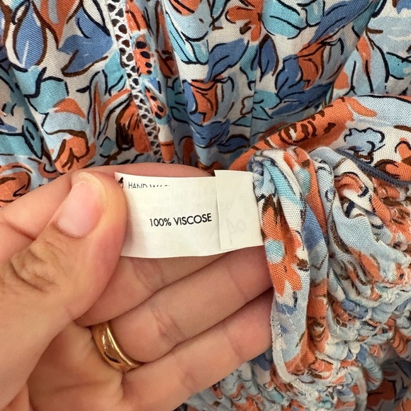 Poupette St. Barth Floral Mini Dress - Blue and Orange - Picture 5 of 10